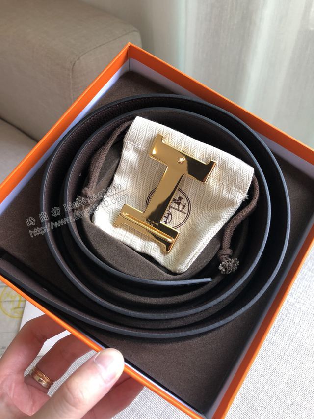 Hermes皮帶 官網同步 38MM 荔枝紋牛皮 愛馬仕男士腰帶  xfp2088